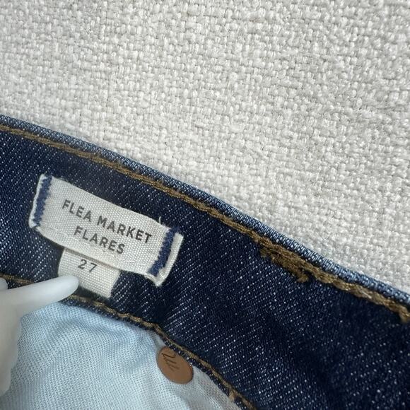 Madewell Women’s Flea Market Flare Jeans Size 27 Button Fly - Picture 6 of 9